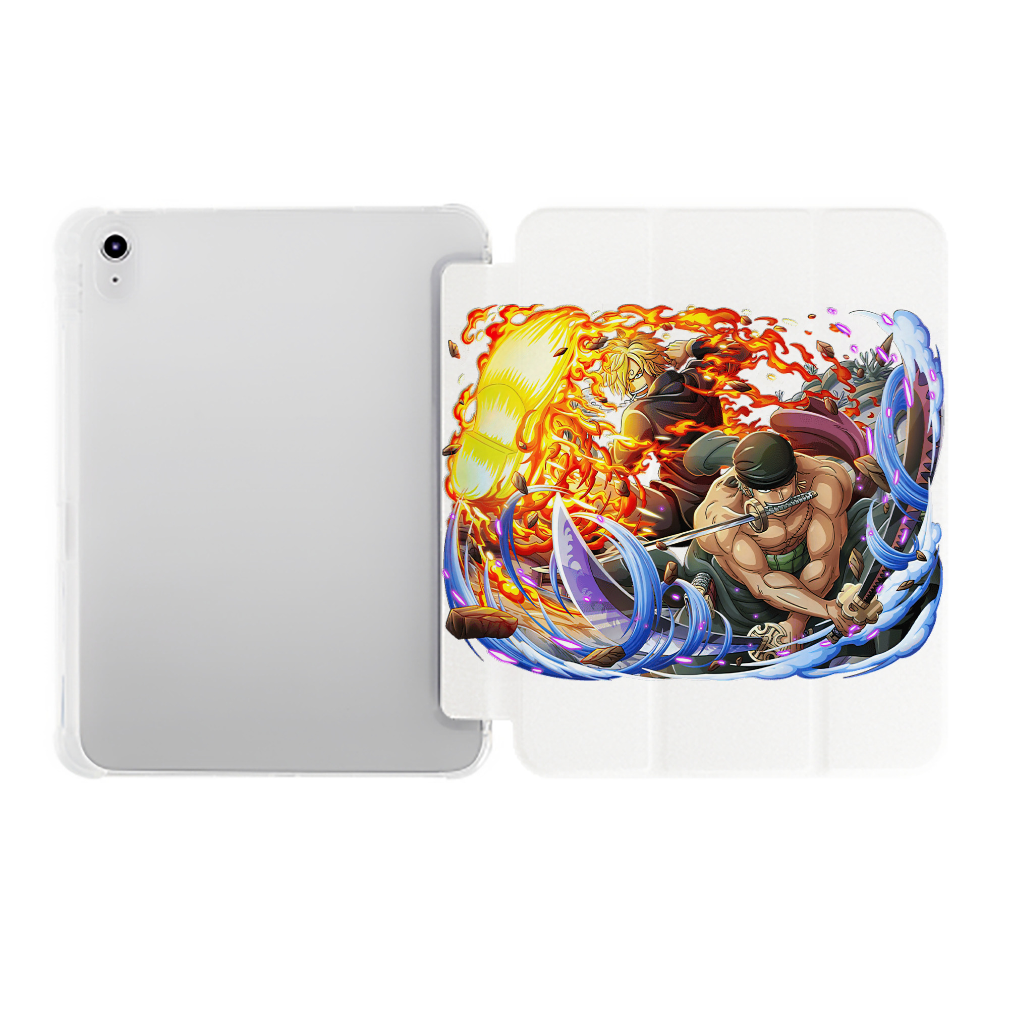 （画像用） ワンピース ロロノア・ゾロ ONE PIECE Roronoa Zoro IPad ケース ペン収納付き 三つ折りスタンド PUレザー×シリコン 対応機種9.5/10.5/10.9インチ